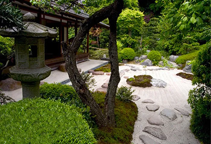 Доріжки в японському саду каменів