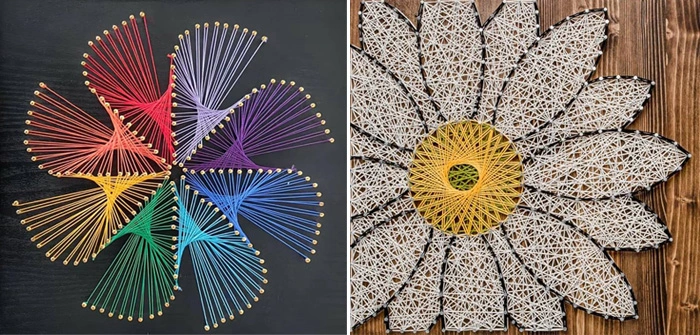 Стрінг-арт: нитки та цвяхи - мистецтво, 35 фото ідей